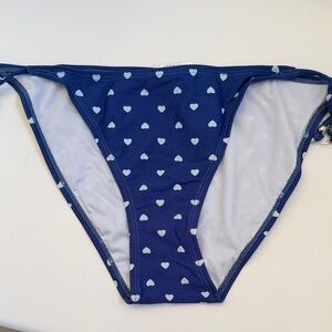 Ingear Blue Heart Patterned Bikini Bottom Size L